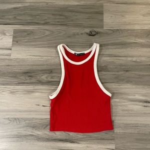 ZARA red crop top